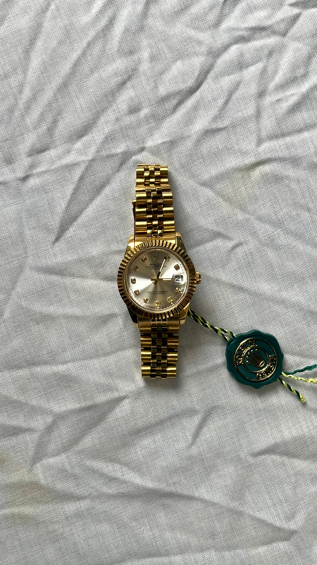 Golden small rolex